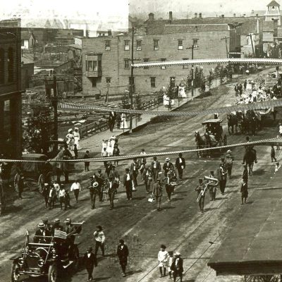 A rousing Independence Day parade has long been a Tower tradition. The Main Street would be smartly decorated with balsam trees topped with “Old Glory” and multiple city bands, dignitaries and children would take to the street in a grand parade.