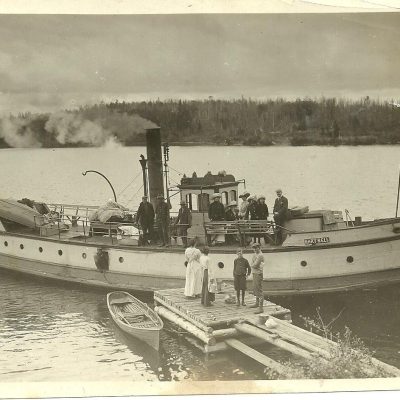 The large steamers which were found on Lake Vermilion in the early days were both working boats as well as pleasure boats taking people from the city of Tower to favorite picnic sites on the lake.